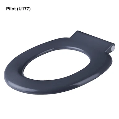 Grijze ronde toiletbril