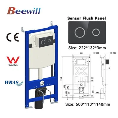 Verborgen reservoirs voor aan de muur hangende toiletten